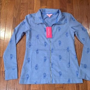 Lilly Pulitzer Pineapple Burnout jacket XXS